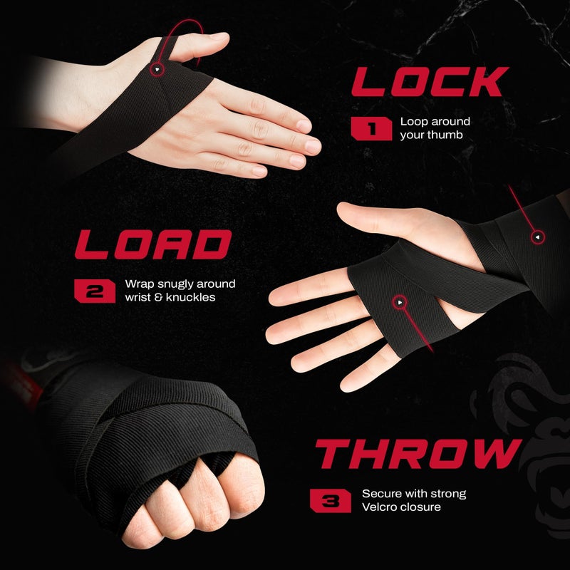 Beast Gear Boxing Hand Wraps 177 inches, Elastic Boxing Hand Wraps for Muay Thai MMA Boxing Martial Arts - Image 4